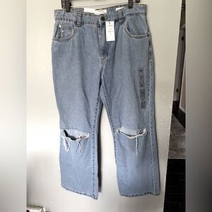 NWT Cotton:On Low Rise Baggy Jean rain blue rip 8